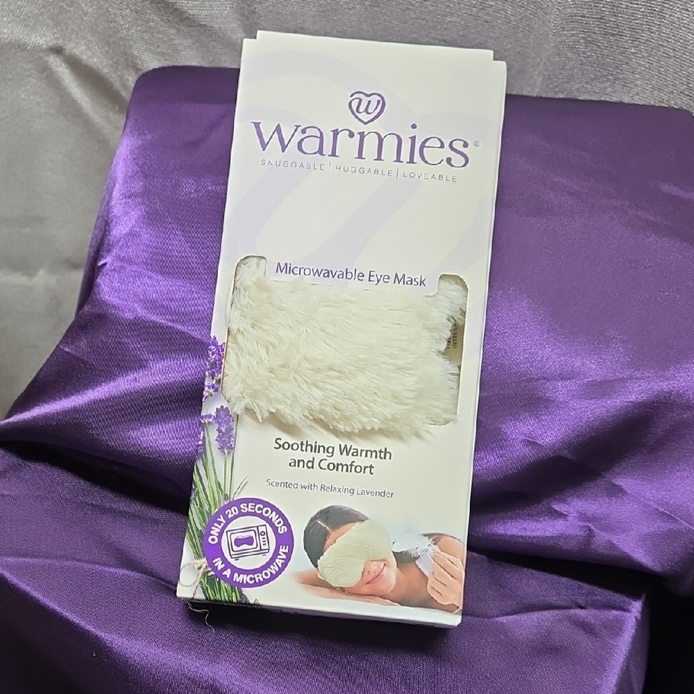 Microwaveable Eye Mask, Warmies, Lavender Scented, Soothing, Warmth, Relaxing OS
